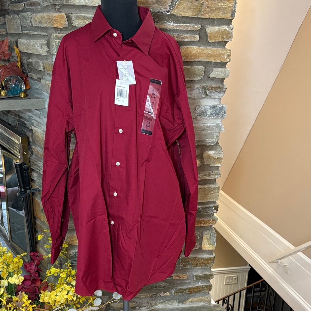 NWT Architect Deep Red Dress Shirt